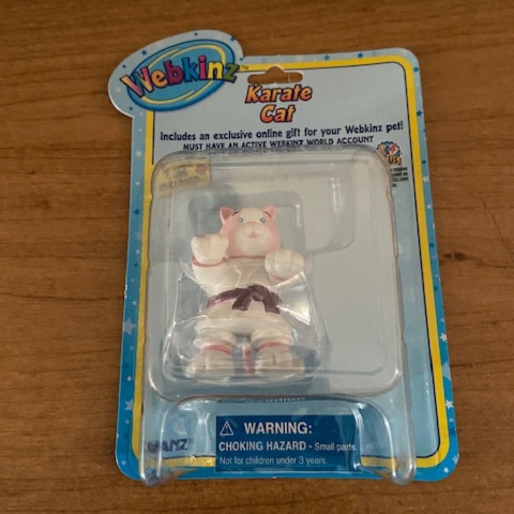 2/$40 - Ganz Mini Webkinz Karate Cat with Code NIP